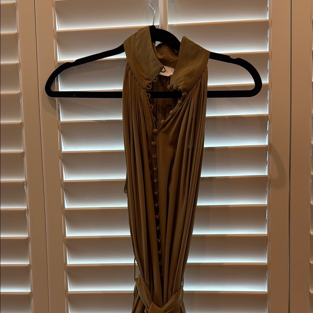 Elegant Olive Green Dress